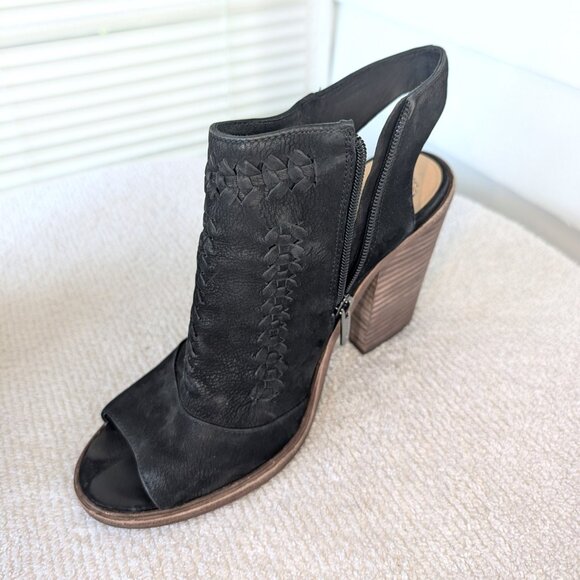 Vince Camuto Black Slingback Open-Toe Booties - Size 10M - Picture 4 of 12